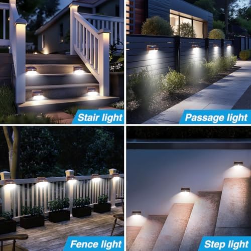 Peasur 8 Pack Solar Motion Sensor Lights Outdoor Waterproof with 3 Modes - Image 6