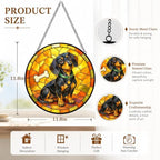 Dachshund Dog Stained Glass Window Hanging with Metal Chain - Image 3