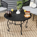Giantex 4-in-1 Fire Pit Table, 36" Outdoor Metal Round Dining Table - Image 2