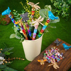 Tigeen 236 Pcs Garden Stake DIY Fairy Wand Plant Stake, Dragonfly Bird Bee - Image 3