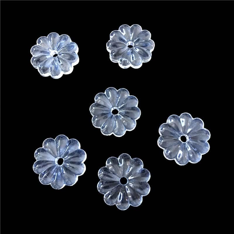 Chandelier Crystal Prisms Pendants 100pcs 16/18/20/22mm Clear R_osette Flower Bead Crystal Prisms Pendant Crystals Lighting Lamp Replacement Parts (Color : 16mm) - Image 4