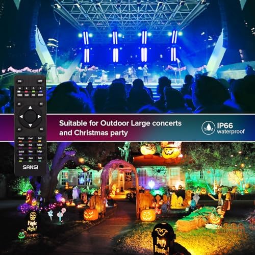 SANSI RGBW Flood Lights Outdoor, Color Changing Lights for Halloween Stage - Image 2