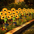 Solar Sunflower Lights 6 Pack 36 Flowers Gift for Mom by yeuago