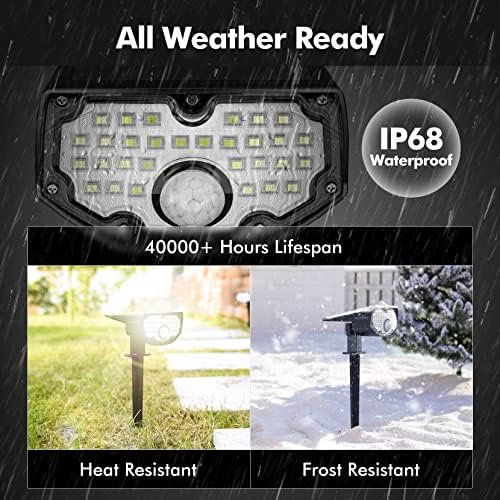 AloftSun Solar Motion Sensor Outdoor Lights,Solar Lights Outdoor Waterproof - Image 6