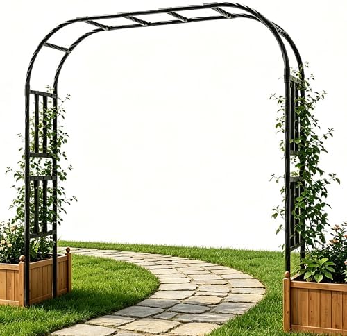 Thickened Metal Garden Arch-92.5L*105H,Trellis for Climbing Plants Outdoor by TrellumeGardenHome