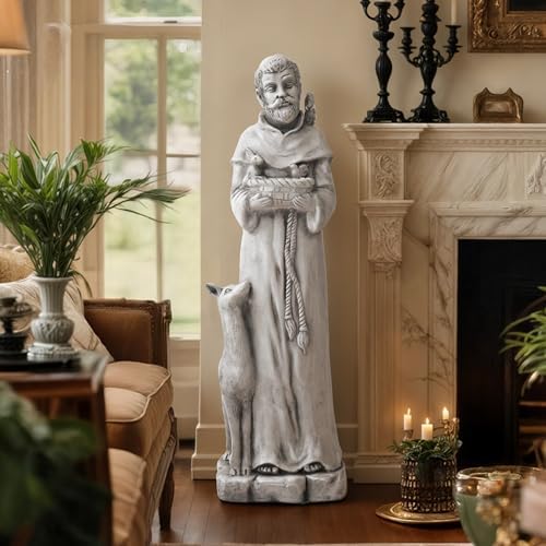 36.2" St Francis Garden Statue,Outdoor Catholic Sculpture - Image 3