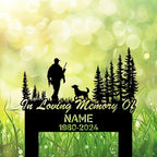 Personalized Hunter Grave Marker Hunter with Dog Memorial Garden Stake 8-24 inch Hunter Dad Loss Gift, Hunter Memorial Gift Loss of Loved One (Hunter with Dog) - Image 4