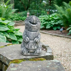OLOMA Funny Mole Concrete Garden Statue Handmade Outdoor Animal Sculpture Vole Figurine Yard Lawn Flower Bed Patio Porch Rustic Decor Weather Resistant Ornament Whimsical Animals Lover Gift - Image 6