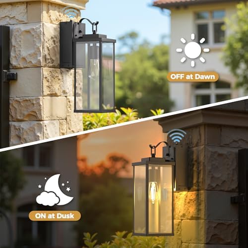 Outdoor Wall Lights, Exterior Lighting Fixtures with GFCI Outlets, 1-Pack - Image 4
