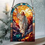 Radiant Mosaic Jesus Christ Acrylic Suncatcher - Image 3