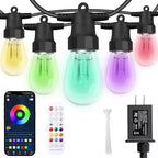 CAWWS Outdoor String Lights 100FT, Color Changing Patio Lights, Waterproof by CAWWS