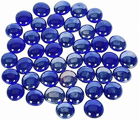 GasSaf 3/4 Inch Cobalt Blue Fire Glass Beads for Fire Pit, 10 Pound - Image 5