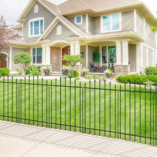 36” x 12’ No-Dig Metal Garden Fence with Stakes, Panels Fencing for Dogs by FOREHOGARGARDEN%EF%BC%86HOME