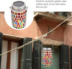 Solar Outdoor Hanging Lamp Ornament Glass Decorative Lantern - Image 3