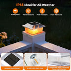 Solar Post Cap Lights, White, 4x4/5x5, 6-Pack - Image 5
