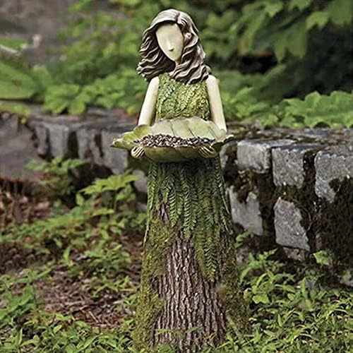 Fairy Tale Forest Girl Bird Feeder Garden Statue-Yard Lawn Decoration Sculpture-Resin Home Decorations Lawn Decorations - Image 6