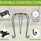 SAVENNA Metal Gazing Ball Stand, 10" Sturdy Iron Globe Holder for 8–12 Inch Garden Globes, Outdoor Yard & Lawn Decor, Black - Image 4