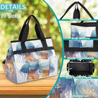 Jellyfish Garden Tool Bag Organizer Heavy Duty Animal Marine Life Gardening Tote Bag with 10 Pockets for Women Men Gardening Gifts - Image 5
