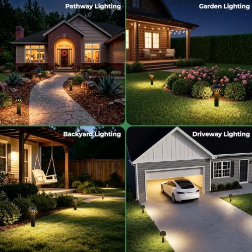 Gardencoin Low Voltage Landscape Pathway Lights, 12V Outdoor Mushroom Decorative Lights, Unique Aluminum Path Lighting with 4W 2700K Replaceable Bulb for Walkway Garden Yard, 2 Pack - Image 6