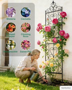 ARIFARO 2 Pack 78"H x 20"W Metal Garden Trellis for Climbing Plants Outdoor - Image 3