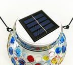 yuans Solar Table Light, Solar Mosaic Lights Color Changing Solar Glass Ball Garden Lights Waterproof Solar Night Lights Table Lamps (White Light, 2 Pack) - Image 3