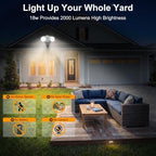 LED Flood Lights Outdoor, 1500 Lumen Dual Head Outside Light, No Motion Sensor, Security Lights Replaces Halogen, 3000K/5000K IP65 Hardwired Mount for House Yard,Garage,Patio(White) - Image 2