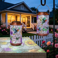 2Pack Solar Lanterns Outdoor Waterproof Hummingbird Garden Gifts for Mom, Multicolor Solar Lights Lantern for Backyard Garden, Pathway, Outside, Mothers' Day Gifts for Women Grandma by Go2garden