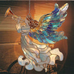 Whistle Angel Mosaic Style Tiffany Effect Acrylic Suncatcher - Image 7