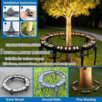 LED Ring Tree Lights Outdoor, IP65 Waterproof Tree Up Lights with Ground Stake, Landscape Spotlights for Yard Garden Pathway Patio(Red,5 Packs) - Image 5