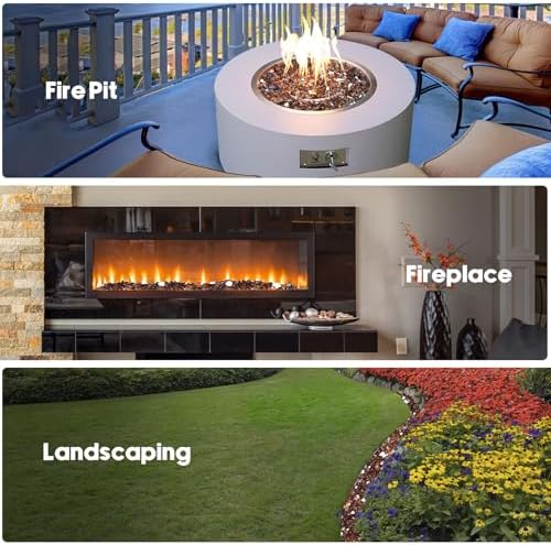 Skyflame 15LB Bronze Fire Glass, 1/2 Inch Reflective Fireplace Glass - Image 6