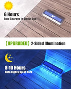 DetarZinLED Blue Solar Step Lights, 12 LEDs 2-Sided Glow, IP68, 4 Pack - Image 2