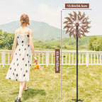 63.8" H×13.5" W Metal Garden Wind Spinners Pinwheels Outdoor - Image 2