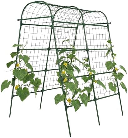 Garden Arch Trellis for Climbing Plants Outdoor, 7 Ft Tall Cucumber Trellis by Unknown