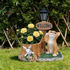 Orange Cat Statue Garden Planter Pot - Image 3