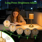 Small Vintage Cordless Table Lamp (Amber-01, 1 Pack) - Image 2