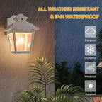 FUDESY Dusk to Dawn Outdoor Wall Lantern, Exterior Porch Light Fixture, E26 - Image 5