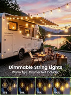 LACHON Outdoor String Lights Waterproof 300 FT with 150 G40 IP65 Bulbs - Image 5