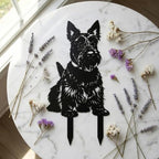 Dog Metal Garden Stake - Weatherproof Dog Silhouette Yard Art, Decorative Outdoor Sign for Lawn & Patio, Heartfelt Gift for Scottish Terrier Lovers(Sit,10") - Image 4