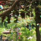 AIPRIDY DIY Crystal Beaded Fairy Wand Garden Stakes Kit, Colorful Decorative Wands with Assembly Guide, 12 or 10 Inch Threaded Rods,Outdoor Garden Decoration Set (423, Rainbow+Diamond Top) - Image 6
