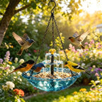 3-Tier Solar Cascade Hanging Bird Bath Fountain by NCCEN