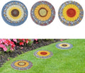 3 Pack Sunflower Stepping Stones Outdoor, 10 Inch Garden Walkway Stones by NANANARDOSO