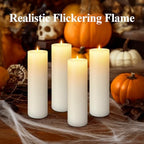 14"×4" Large Outdoor Flameless LED Candles, IP45 Waterproof, White 2 Pack - Image 4