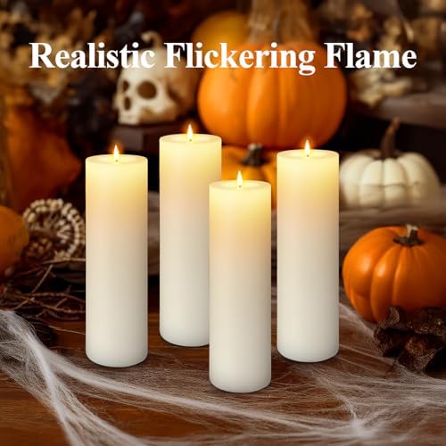 14"×4" Large Outdoor Flameless LED Candles, IP45 Waterproof, White 2 Pack - Image 4