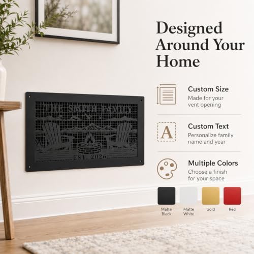 Custom Metal Air Return Vent Cover Decorative,Custom Name Size Color - Image 4