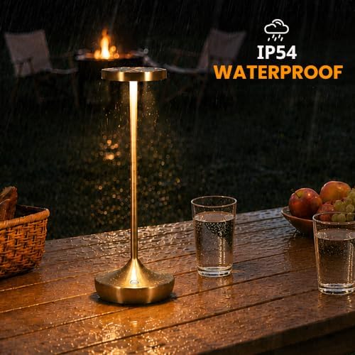 2 Pack Cordless Table Lamps, Rechargeable 6000mAh, 72H Runtime, Waterproof - Image 3