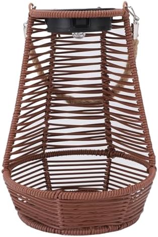 MAVIS LAVEN Garden Solar Light, Rattan Weave with Solar Lantern, Weatherproof and Efficient, Ideal for Outdoor Terraces and Balconies (Dark Brown) - Image 6