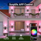 wowlite Outdoor Wall Lights, 2 Pack, Smart RGB+CW Up Down Sconce for Porch - Image 3