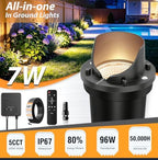 Low Voltage Landscape Lighting Kit, 2200K-6500K Well Lights 6Pack - Image 2