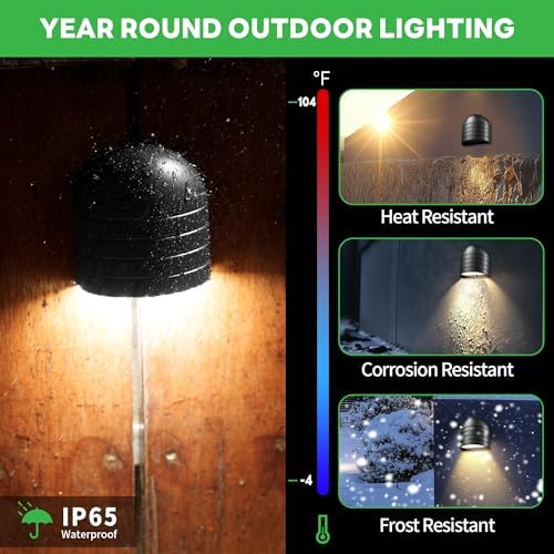 Low Voltage LED Step Lights - Warm White & Daylight White Selectable, Landscape 12V Deck Lights Outdoor, Hardwired IP65 Waterproof Aluminum Black for Wall Garden Handrail 12 Pack - Image 5