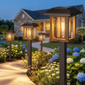 XMCOSY+ Solar Pathway Lights Outdoor 4 Pack, 25 Lumens Solar Garden Lights by XMcosy